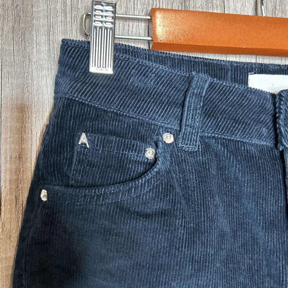 ALIGNE Corduroy Pants Size 25 Slim Flare Navy Cord - Picture 3 of 10